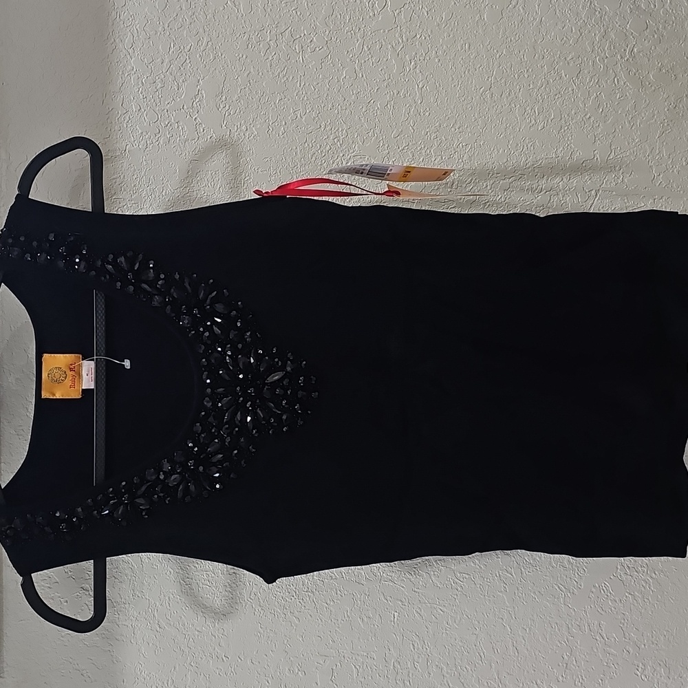 Black Embellished Tank Top